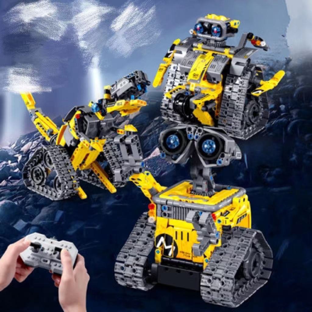 Programmable robot building kit with remote control
